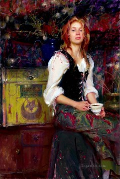 Women Painting - Pretty Lady DFG 47 Impressionist